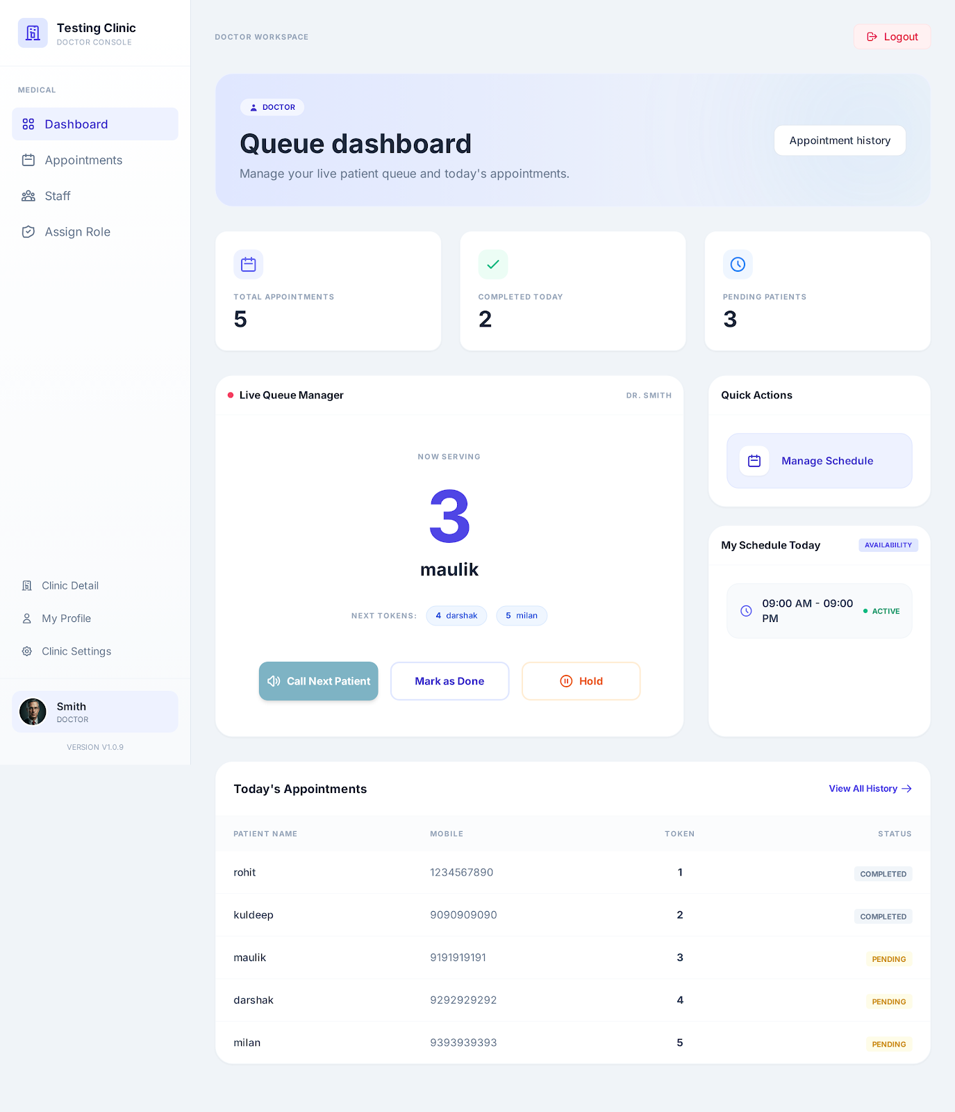 Dashboard Interface Preview